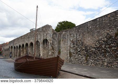 The Historical Town Wall In Southampton, Hampshire In The Uk, Taken The 10th July 2020