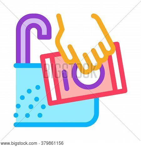 Canalisation Sink Drain Agent Icon Vector. Canalisation Sink Drain Agent Sign. Color Symbol Illustra