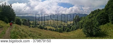 Mountain Landscape With Clouds - Gutai Mountains , Maramures, Creasta Cocosului, Cock's Comb