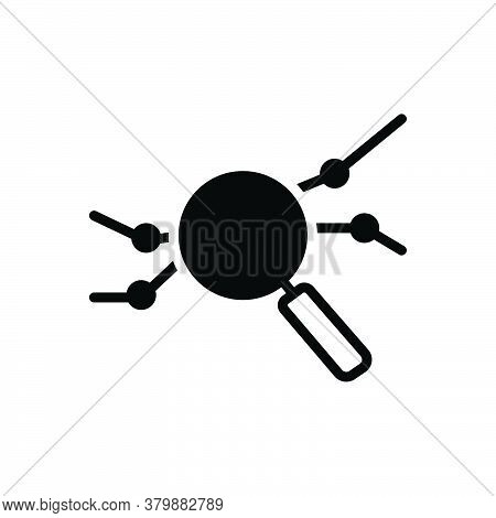 Black Solid Icon For Analysis Explication Inquiry Investigation Reasoning Scrutiny Partition