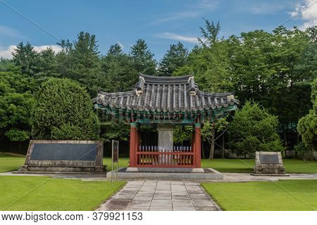 Geumsan, South Korea; July 21, 2020: For Editorial Use Only. Monument Honoring 700 Patriot Volunteer