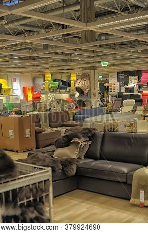 26,12,2013 Russia, St. Petersburg  A Sample Of The Interior In Ikea Store, Samara. Ikea Was Founded 