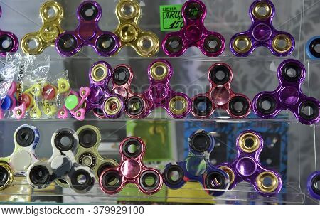 Russia, St. Petersburg, 23,07,2017 Spiners In The Store