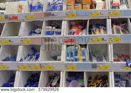 Russia, St. Petersburg, 01,09,2018 Stationery For Schoolchildren For The Academic Year In The Superm