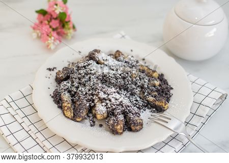 Potato Dumplings Sulance Gnocci With Milled Poppy Seeds And Sugar Powder