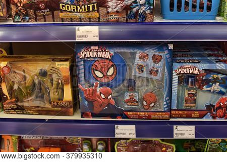 Czech Republic, Prague 15,03,2016 Toys On Shelves In A Children's Store