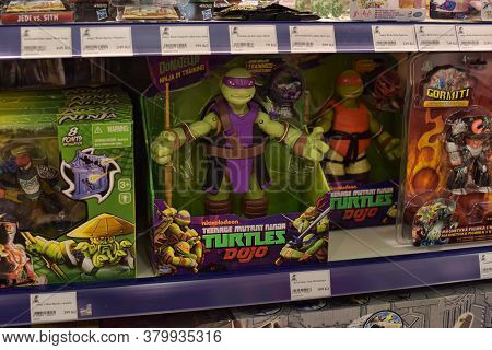 Czech Republic, Prague 15,03,2016 Toys On Shelves In A Children's Store