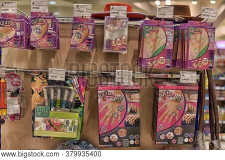 Czech Republic, Prague 15,03,2016 Toys On Shelves In A Children's Store
