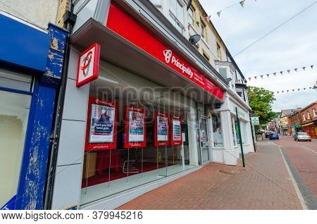 Prestatyn, Uk: Jul 06, 2020: A General View Of The High Street At Early Evening. A Principality Buil