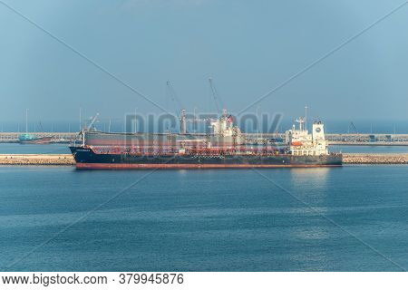 Salalah, Oman - November 19, 2019: Oil Chemical Tanker Bunga Angelica Moored In Port Of Salalah In O