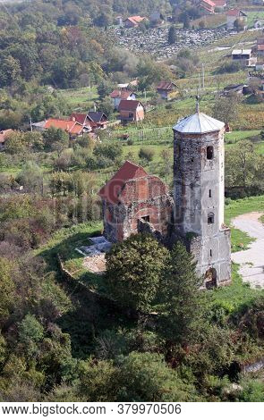 Ruins of the medieval church of St. Martin in Martin Breg, Dugo Selo, Croatia