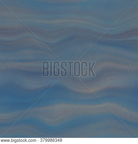 Blurry Silk Dark Moody Tie Dye Texture Background. Wavy Irregular Bleeding Wave Seamless Pattern. At