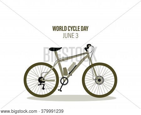 World Cycle Day 3rd June Vector Illustration Colorful Bike. Abstract Design.