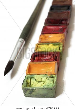 Godt brugt Paintbox og børster