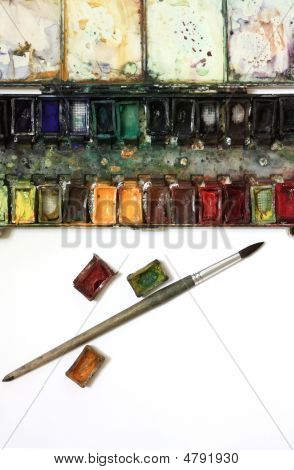Godt brugt Paintbox og børster