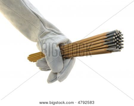 De Hand van de lasser.