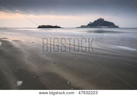 St Michael's Mount Bay Marazion landscape sunrise long exposure Cornwall England