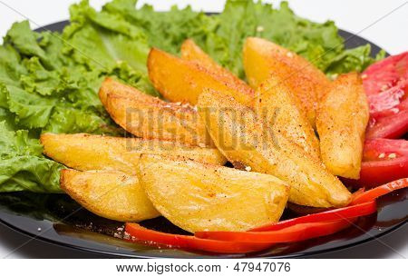 Patate fritte con verdure