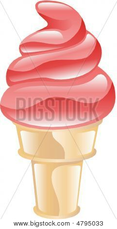 Ice Cream Shiny Icon Illustration