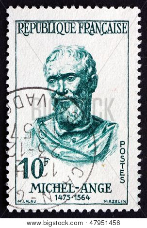 Postage Stamp France 1957 Michelangelo, Italian Sculptor, Painter