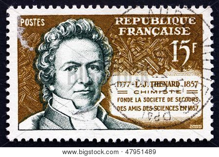 Postage Stamp France 1957 Louis Jacques Thenard, Chemist