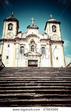 Chico Rei Church In Ouro Preto - Minas Gerais - Brazil