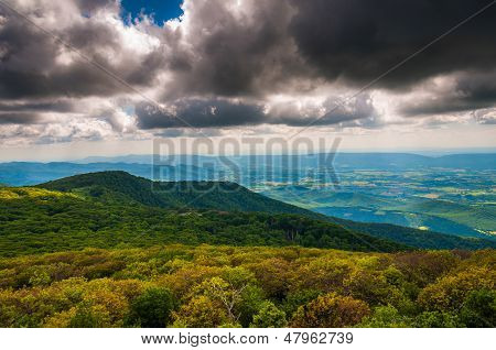 View Of The Blue Ridge And Shenandoah Valley From Stony Man Mountain In Shenandoah National Park, Va
