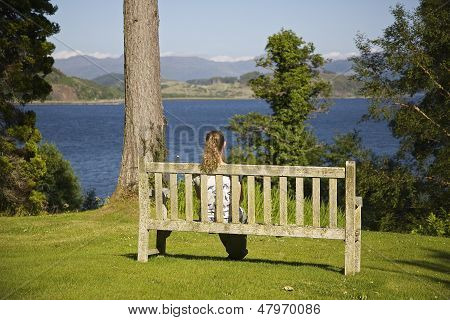 Lavička Lake view