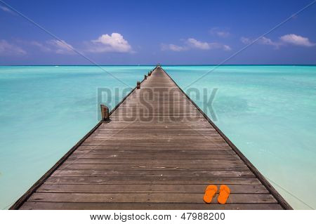 Badebro ved stranden