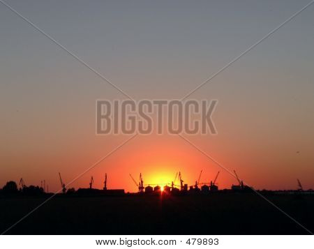 La puesta de sol