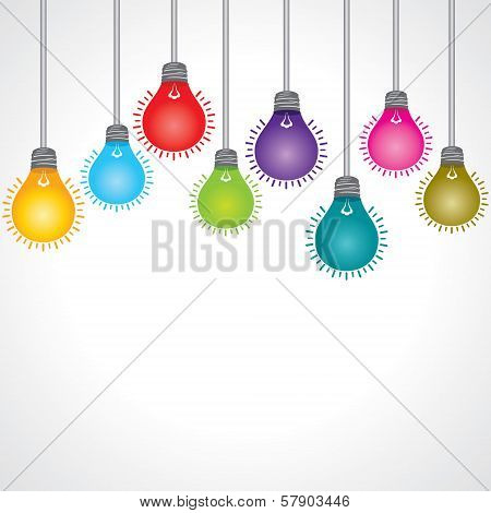 Colorful bulb background stock vector