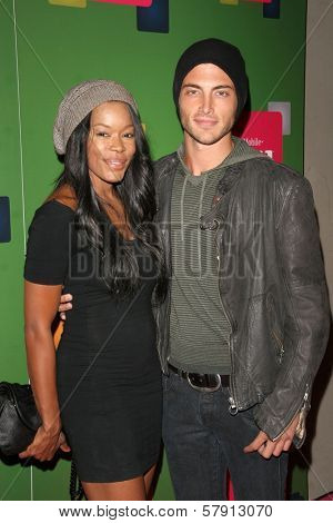 Golden Brooks and Brandon Trentham  at the T-Mobile G1 Launch Party. Siren Studios, Hollywood, CA. 10-17-08