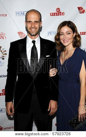 Edoardo Ponti and Sasha Alexander  at 'Rock The Kasbah' Benefiting Virgin Unite, Hollywood Roosevelt Hotel, Hollywood, CA. 10-23-08