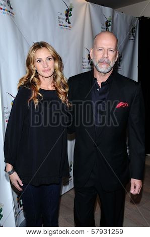 Julia Roberts and Bruce Willis  at a Staged Reading of 'The World of Nick Adams' to benefit Painted Turtle Childrens Camp. Davies Symphony Hall, San Francisco, CA. 10-27-08