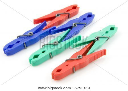 Mollette in plastica colorate