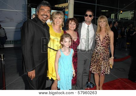George Lopez, Radha Mitchell, Adriana Barraza, Luke Wilson, Cheryl Hines, and Morgan Lily At the Premiere of 