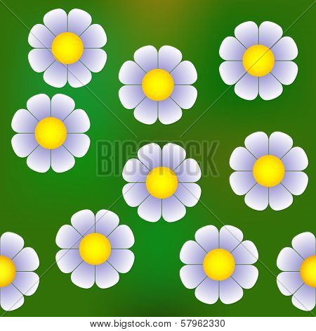 Abstract daisy semaless pattern