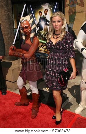 Ashley Eckstein  at the U.S. Premiere of 'Star Wars The Clone Wars'. Egyptian Theatre, Hollywood, CA. 08-10-08