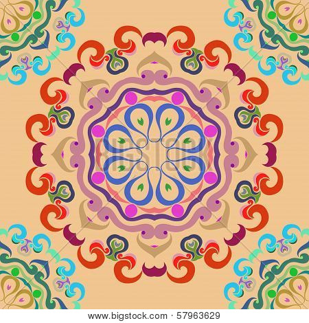 Abstract Round Seamless Pattern