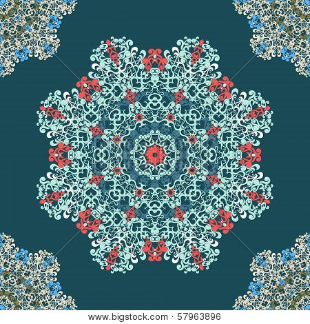 Abstract Round Seamless Pattern