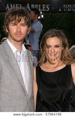 Christopher Jarecki and Alicia Silverstone  at the Los Angeles Premiere of 'Tropic Thunder'. Mann's Village Theater, Westwood, CA. 08-11-08
