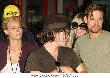 Bijou Phillips with Noah Segan and Shane West  at the Hollywood RockWalk Induction Ceremony Honoring The Germs. Hollywood RockWalk, Hollywood, CA. 08-20-08