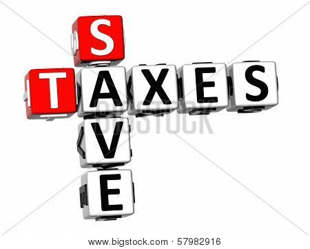 3D Save Taxes Crossword