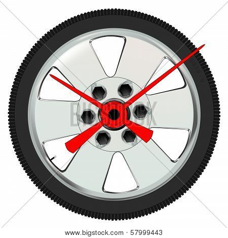 Automobile Wheel Clock