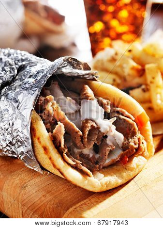 gyro with tzatziki sauce