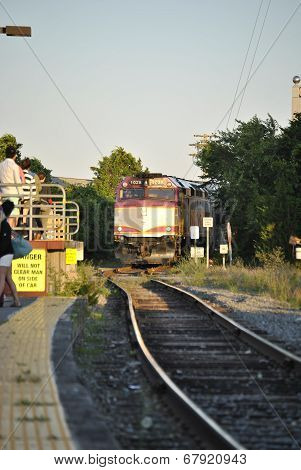 train coming into station