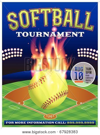 Softball Tournament Illustration