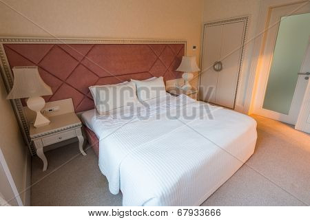 GABALA - MAY 18: Room in Riverside Hotel on May 18, 2014 in Gabala, Azerbaijan. Riverside hotel is first 5 star hotel in Gabala, Azerbaijan