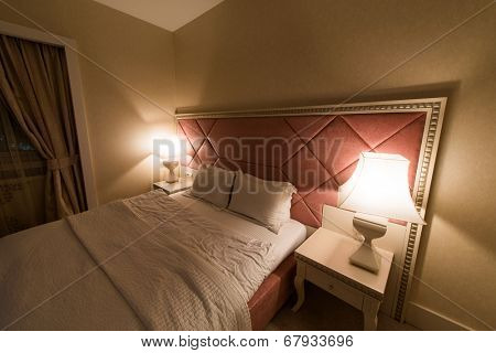 GABALA - MAY 18: Room in Riverside Hotel on May 18, 2014 in Gabala, Azerbaijan. Riverside hotel is first 5 star hotel in Gabala, Azerbaijan