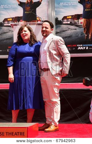 LOS ANGELES - JUL 2:  Ben Falcone, Melissa McCarthy at the Melissa McCarthy Hand and Footprint Ceremony at the TCL Chinese Theater on July 2, 2014 in Los Angeles, CA